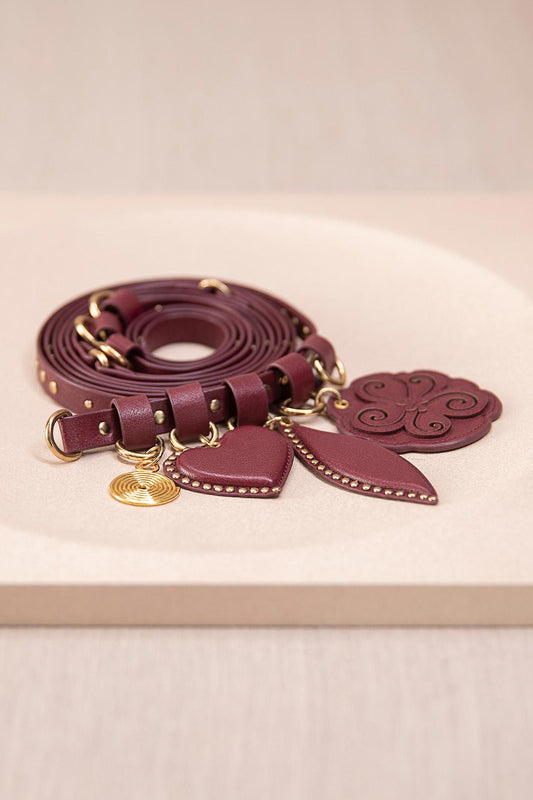Leather Aafia Belt – Red