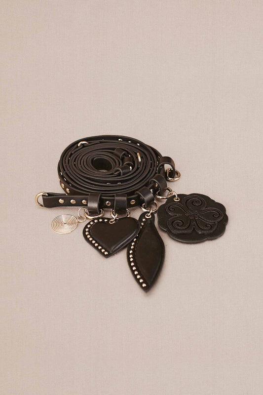 Faux Leather Aafia Belt – Black
