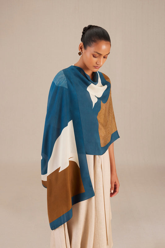 Silk Zeenah Scarf – Blue