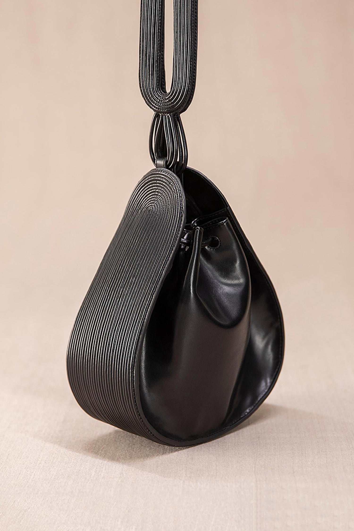 Buy Stella Pleated Black Chain Shoulder Bag - Accessorize India