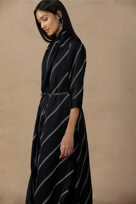 Organza Zeba Tunic Set – Black