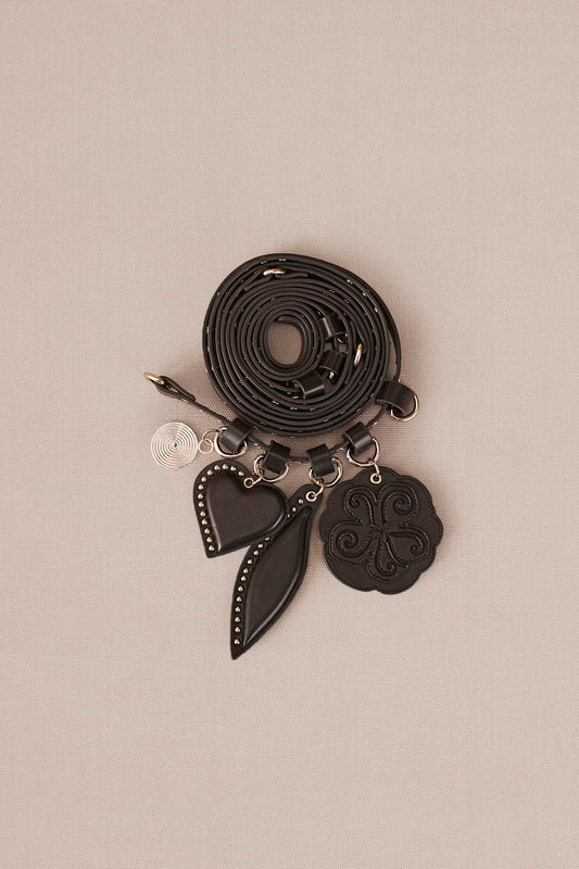 Faux Leather Aafia Belt – Black