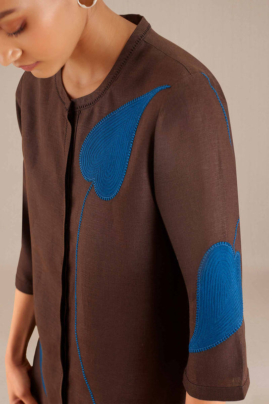 Linen Zenya Shirt Co-ord Set – Brown