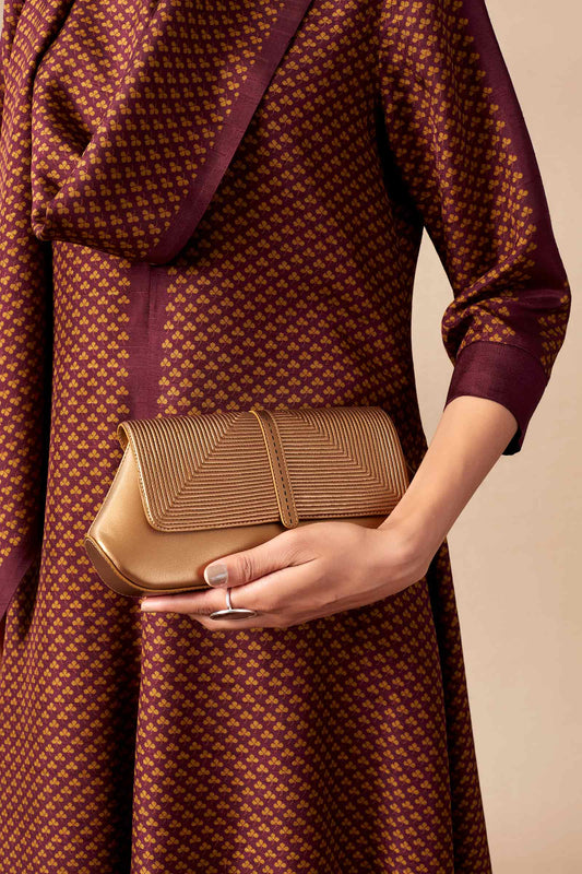 Faux Leather Izrah Clutch – Metallics