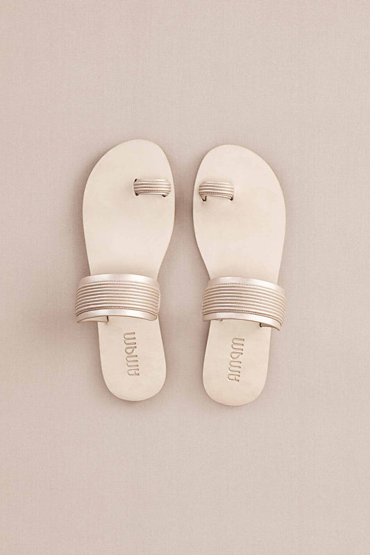 Faux Leather Renya Slip Ons – Metallics