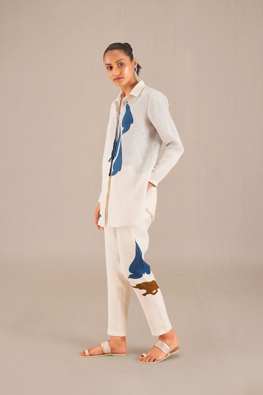 Linen Keyah Shirt Co-ord Set – Ivory