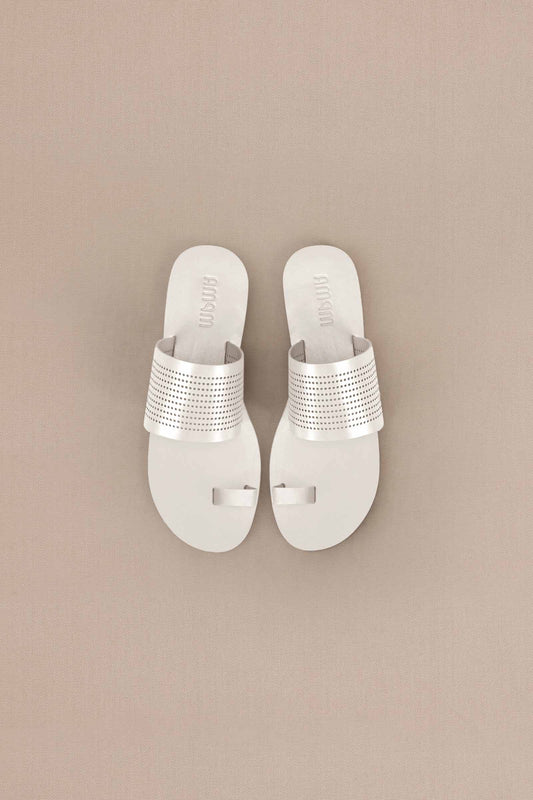 Faux Leather Lesha Slip-ons – Ivory