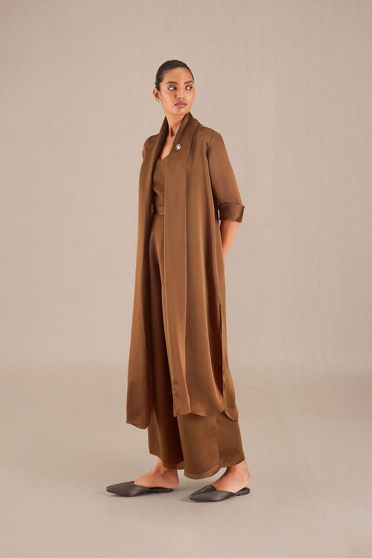 Organza Elsa Throw Set – Brown