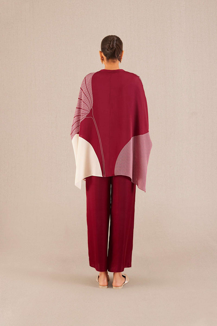 Adah Kaftan Set - Wine